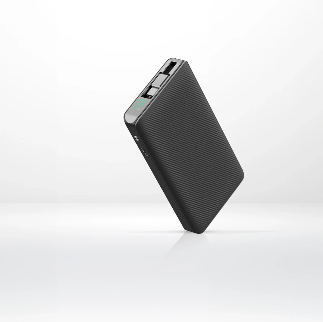 10000mAh Retractable Cable Power Bank