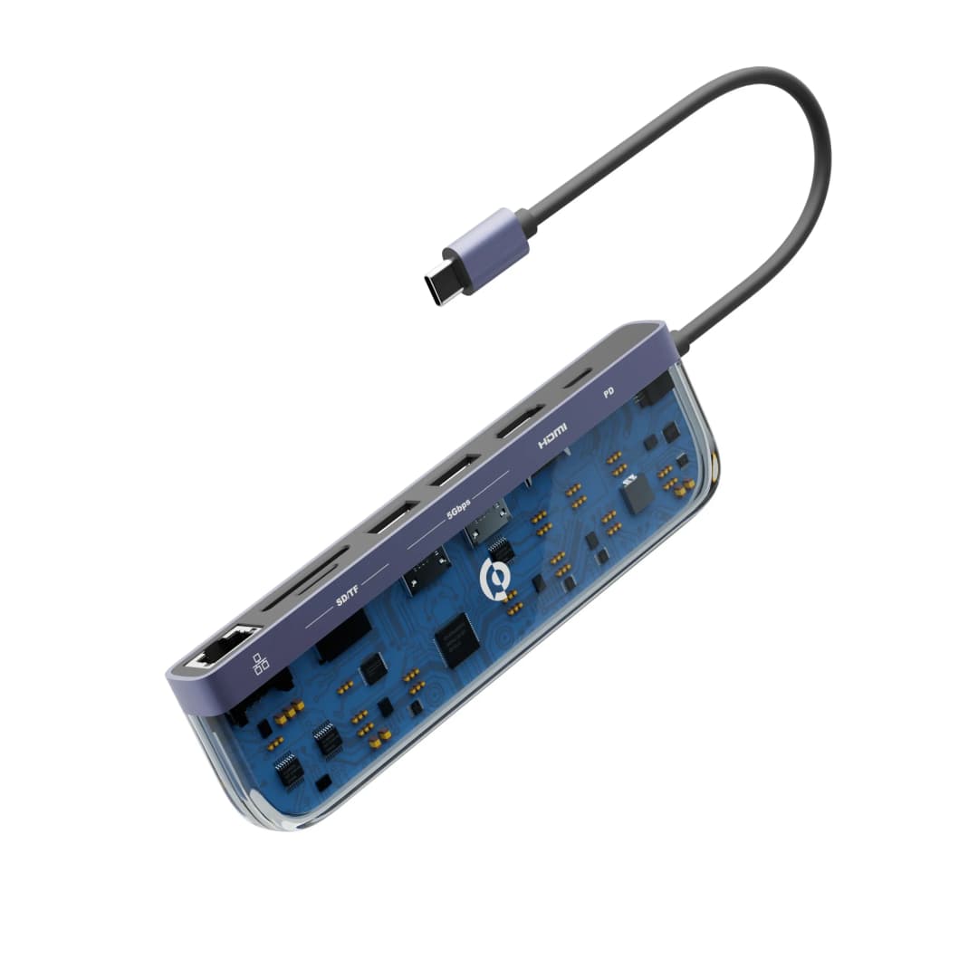 7 في 1 محور متعدد USB-C سلسلة كريستالين