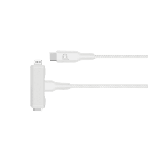 كابل مضفر USB-C إلى USB-C + لايتنينج لنقل البيانات والشحن السريع 1.2 متر