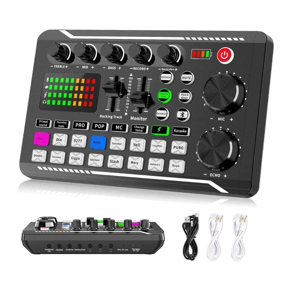 F998 Live Sound Card Audio Mixer