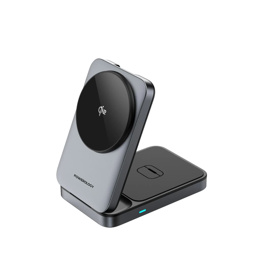 Foldable 3-in-1 Qi2 Fast Charging Multi-Device Hub