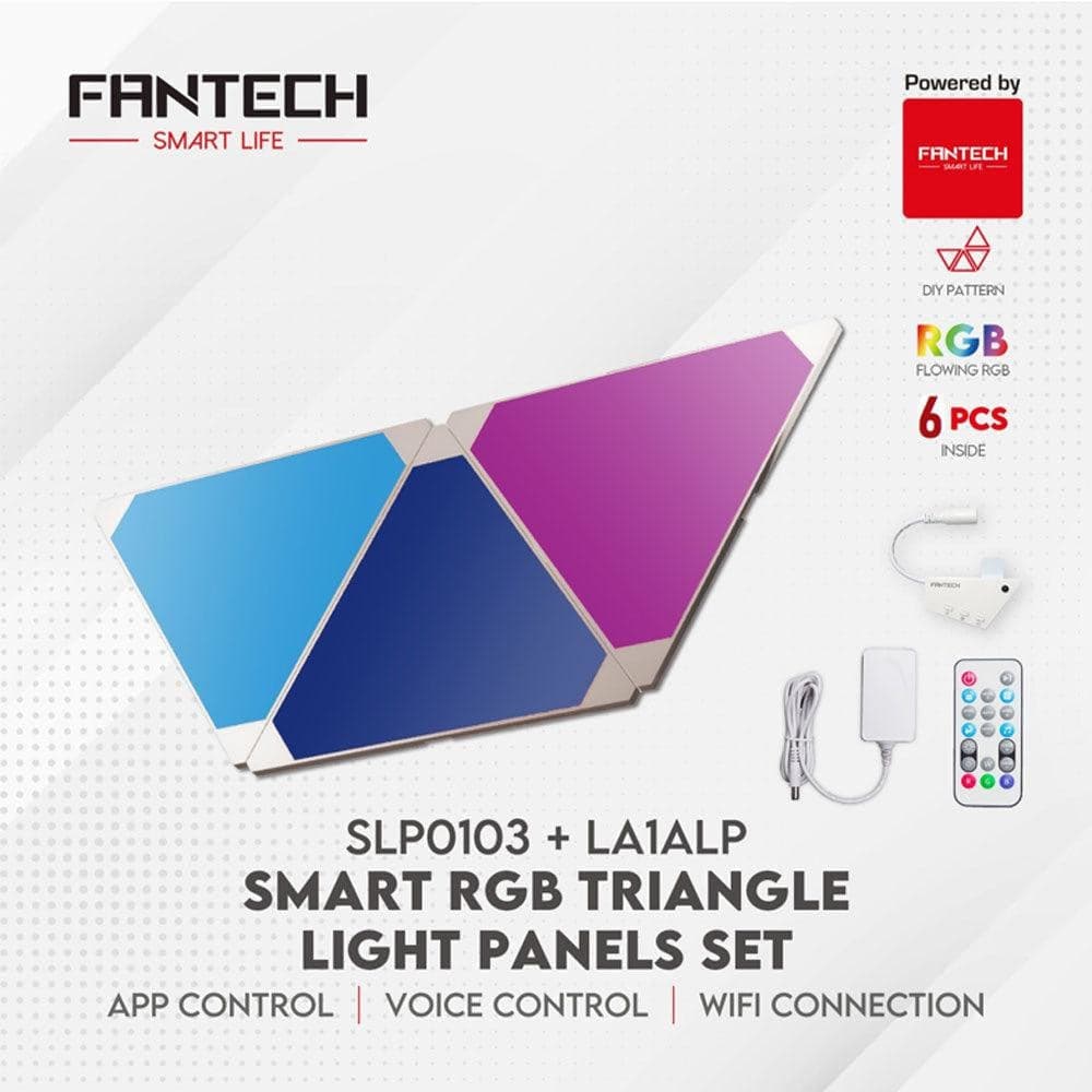 مجموعة ألواح إضاءة مثلثة ذكية RGB SLP0103 + LA1ALP 6 قطع